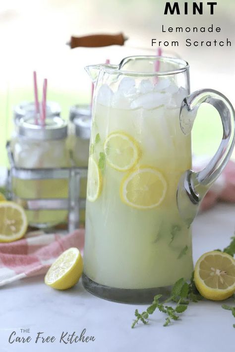 Fancy Lemonade, Porch Drinks, Mint Lemonade Recipe, Tastes Better From Scratch, Fresh Squeezed Lemonade, Summer Coolers, Mint Lemonade, Tasty Drinks, Beverage Recipes