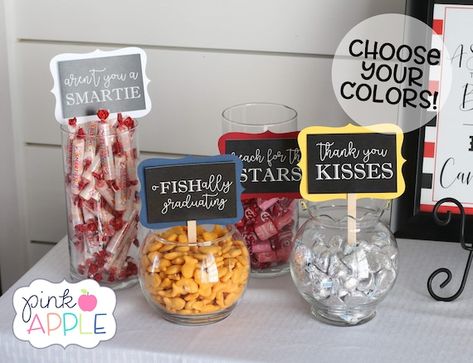 Graduation Candy Labels Graduation Party Decor Grad Candy | Etsy Candy Bar Graduation, Graduation Candy Table, Grad Candy Bar, Grad Decorations, Grad Candy, Graduation Candy Buffet, Candy Buffet Labels, Elementary Graduation, Graduation Candy Bar