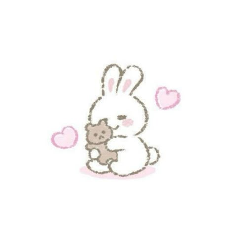 Soft Pink Theme, Bunny And Bear, Cute Messages, Pink Themes, A Bunny, Mini Drawings, Cute Little Drawings, Cute Texts, Iphone Icon