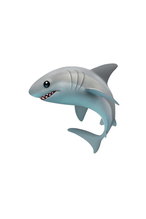 The emoji 🦈 depicts a gray-colored shark with a pointed snout, sharp teeth, and a dorsal fin on its back. The shark appears to be swimming with its mouth slightly open, showing its teeth. The overall appearance of the emoji is quite realistic and detailed, making it easy to recognize as a shark. Shark Emoji Png, Apple Shark Emoji, Shark Emoji Iphone, Blue Emojis Aesthetic, Shark Emoji, Teeth Emoji, Emoji Blue, Shark Icon, Smile Tips