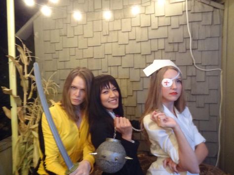 Kill Bill Duo Costume, Kill Bill Group Costume, Kill Bill Costume, Elle Driver, Kill Bill Movie, Gogo Yubari, California Mountain, Group Cosplay, Trio Costumes