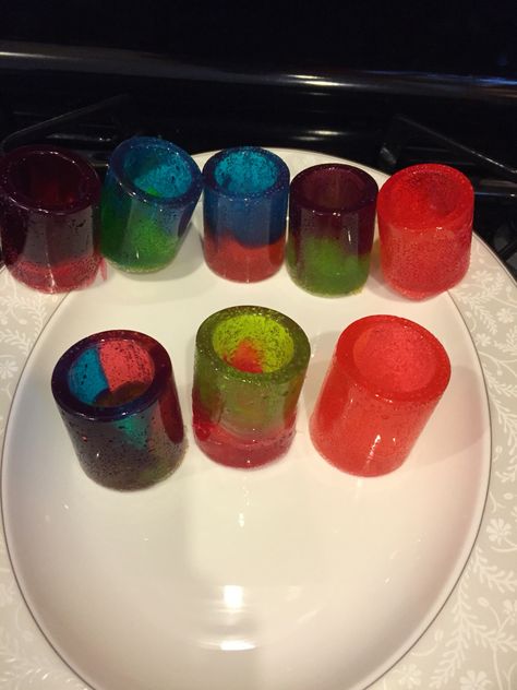 Jolly Rancher Shot Glasses Jolly Rancher Shot Glasses, Jolly Rancher Jello, Jolly Rancher Shot, Jolly Ranchers, Jolly Rancher, Alcohol Drinks, Food Obsession, Shot Glasses, Marshmallows