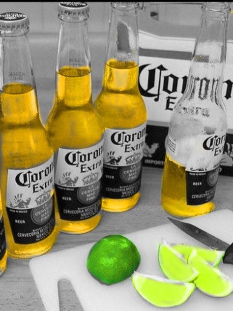 Coronas with Lime Selective Color Photography, Photography Elements, Cocktail Shots, Colour Splash, Colour Photography, Splish Splash, Sunny Yellow, Colour Board, Elements Of Art