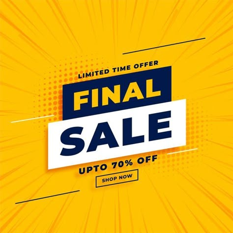 Final sale yellow with offer details Fre... | Free Vector #Freepik #freevector #background #business #sale #abstract Sale Background Design, Promo Background, Sale Background, Black Friday Sale Banner, Desain Editorial, Tech Background, Promotional Banners, Eilat, Banner Template Design