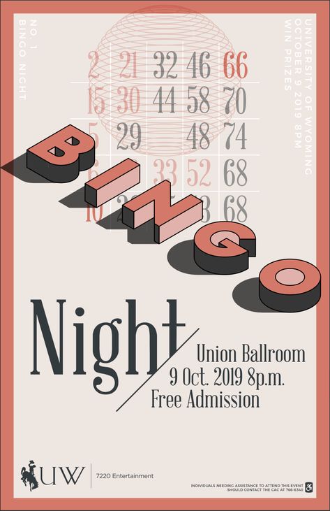 Bingo Night Flyer, Bingo Poster Design, Bingo Graphic Design, Bingo Invitations, College Event Poster, Bingo Poster, Bingo Event, Bingo Graphic, Japanese Club