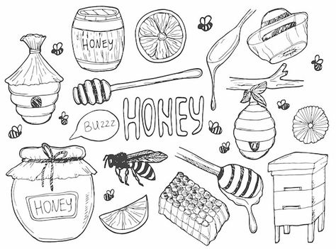 Tiny Honey Pot Tattoo, Beekeeping Tattoo, Honey Drip Tattoo, Honeypot Tattoo Simple, Honey And Bee Tattoo, Honey Jar Tattoo Ideas, Honeypot Drawing, Small Honey Pot Tattoo, Honey Spoon Tattoo