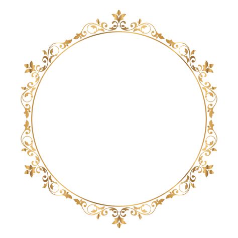 Circle Frame Design, Golden Circle Frame, Frame Vector Design, Royal Frame, Gold Circle Frames, Frame Circle, Gold Png, Indian Wedding Invitation Card Design, Floral Circle