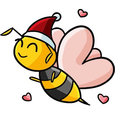 Bumble Bee Santa - Facebook Symbols and Chat Emoticons Cookie Puns, Bee Christmas, Christmas Bee, Bee Quotes, Bee Printables, Happy Painting, Holiday Quotes, Copy And Paste, Bee Crafts