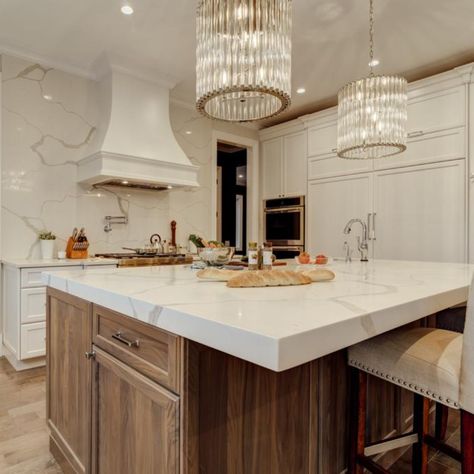 Calcutta Milano Quartz, Calacatta Grande Quartz, Calcutta Idillio Quartz, Calacatta Idillio Quartz Kitchen, White Quartz With Brown Veins, Calacatta Idillio Quartz, Calacatta Sol Quartz, Calacatta Botanica Quartz, Quartz Countertops With Brown Cabinets