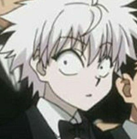 Funny Anime Character Faces, Anime Nosebleed Reaction Pic, Killua Reaction Pic, Killua Pfp Funny, Sorry Anime Face, Anime Huh Face, Killua Zoldyck Funny Face, Anime Sticker Funny, Funny Anime Stickers For Whatsapp