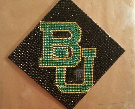 Bs Grad Cap, Baylor Grad Cap, Team-colored College Cap, Berkeley Grad Cap, Native Beaded Graduation Caps, Graduate Pictures, Rhinestone Graduation Cap, Senior Boxes, School Times