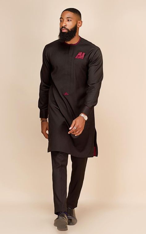 Black Jonkoso Style For Men, Black Traditional Wear For Men, Black Kaftan Men, Black Native Wears For Men, Black Jubba For Men, Black Senator Styles For Men Long Sleeve, Kaftan Designs For Men 2021, Native Styles For Men, Mens Traditional Wear