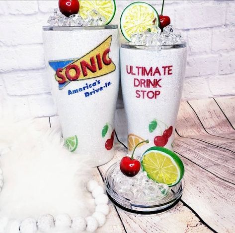 Sonic Tumbler Cup, Tumbler Lid Toppers, Tumbler Lid Toppers Diy, Sonic Tumbler, Sonic Drinks, Tumblr Cup, Toppers Diy, Epoxy Tumblers, Custom Tumbler Cups