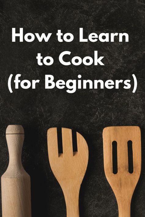 Learn how to cook -- for beginners! Do you want to improve your cooking skills? This post shows you how to learn to cook at home, so if you're wanting to learn the basics of cooking (for beginners) or if you need pointers for how to learn to cook at home, check it out!! #learntocook #cookingskills #howtolearntocook Cooking Ideas For Beginners, Cooking Basics Learning, Cooking How To, Basics Of Cooking, How To Learn Cooking, Learn How To Cook For Beginners, How To Cook Basics, Recipes To Learn How To Cook, Soul Food Recipes For Beginners