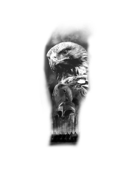 Bonsai Tree Tattoos, Viking Tattoo Sleeve, Full Arm Tattoos, Cool Arm Tattoos, Wolf Tattoo Design, Eagle Tattoos, Eagle Tattoo, Custom Tattoo Design, Wolf Tattoo