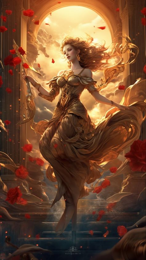 God Of Love Fantasy Art, Goddess Of Love Fantasy Art, Aphrodite Art Mythology, Greek Goddess Art Aphrodite, Aphrodite Aesthetic Greek Mythology, Aphrodite Anime, God Of Love Greek, Greek Gods Aphrodite, Goddess Of Love Tattoo