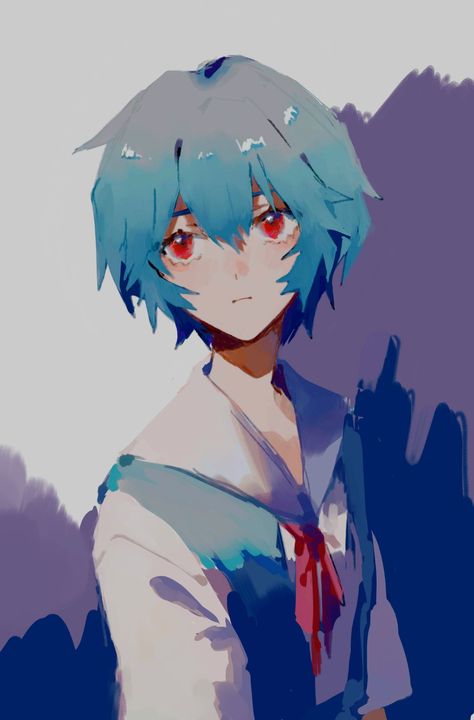 Evangelion Art, Neon Evangelion, Style Reference, Rei Ayanami, Mecha Anime, Fanarts Anime, Art Anime, Neon Genesis Evangelion, Art Reference Photos