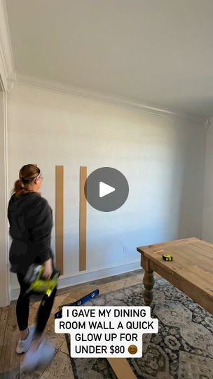 126K views · 747 reactions | I gave my dining room wall, a quick glow up for under $80! I love how it turned out 😍#diy #renovation #walldecor | Shanty2Chic | Shanty2Chic · Original audio Dinning Room Wall Paint Ideas, Diy Wall Art Dining Room, Dining Room Wall Paint The Home Depot, Dinning Wall Painting, Small Dining Room Wall Decor, Panelled Dining Room, Dinning Room Wall Decor Ideas Modern Kitchen & Dining Tables, Dinning Room Wall Color Paint, Dining Room Colors Paint & Paint Tools