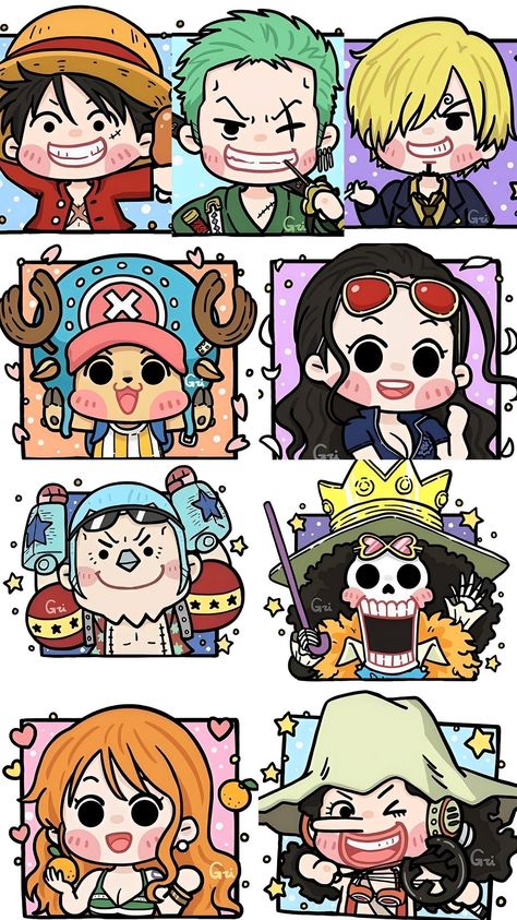 One Piece Cute Drawings, One Piece Clipart, One Piece Crew Members, Chibi Strawhats, One Pices Wallpaper, Chibi One Piece, One Piece Chibi, One Piece Halloween, One Piece Cute