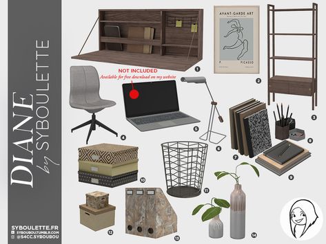 Ts4 Minimalist Cc, Sims4 Builds, Sims4 House, Sims 4 Cc Furniture Living Rooms, Sims 4 Beds, Lotes The Sims 4, Sims Furniture, Furniture Cc, Sims 4 Kitchen