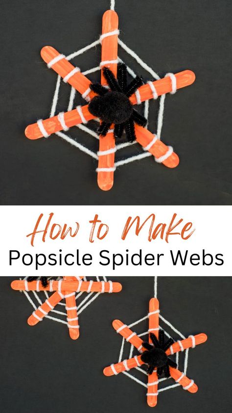 Craft an easy and festive Halloween atmosphere with our popsicle stick spiderweb project. This simple DIY allows you to create charming spiderwebs, adding a touch of spooky creativity to your seasonal decorations. Spider Web Popsicle Stick Craft, Spiderweb Popsicle Sticks, Pumpkin Popsicle Stick Craft, Popsicle Stick Spider Web, Popsicle Halloween Crafts, Popsicle Stick Crafts Halloween, Spiderweb Crafts For Kids, Popsicle Stick Halloween Crafts, Spiderweb Craft