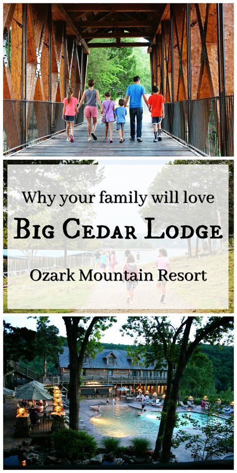 When we lived near Kansas City, our absolute favorite family get-away was the breath-taking Big Cedar Lodge.  An Ozark mountain resort parked on Table Rock Lake just 10 miles south of Branson, Missouri, this resort is great in spring, summer, fall, and winter.  Big Cedar Lodge offers outdoor fun and indoor luxury for all ages. So many things to do here! You'll soon see why this resort has won a slew of awards and why families from all over the U.S. travel here for vacation time and again. Dollywood Trip, Branson Missouri Vacation, Big Cedar Lodge, Branson Vacation, Missouri Travel, Table Rock Lake, Branson Missouri, Branson Mo, Table Rock