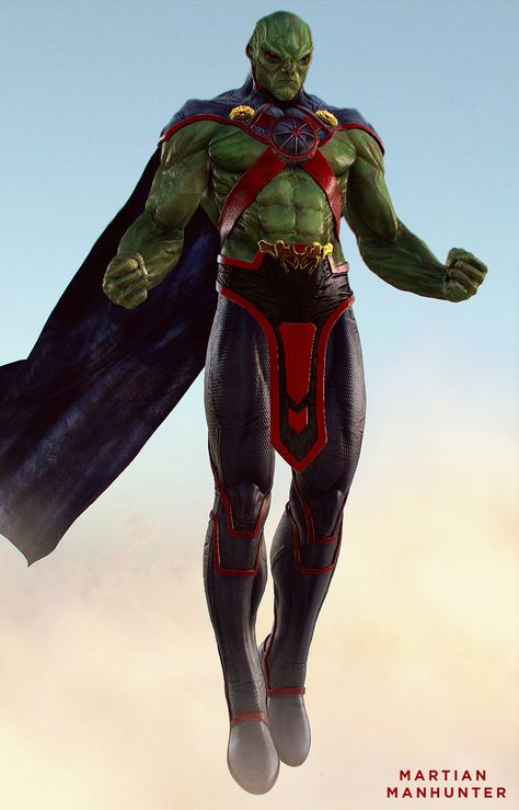 We've got a really cool character illustration of DC Comics' Martian Manhunter for you to check out! The character design comes from CGHUB artist Ballo Martian Man, Man Hunter, Martian Manhunter, Univers Dc, Dc Comics Characters, Detective Comics, Superhero Design, Marvel Vs, Dc Characters