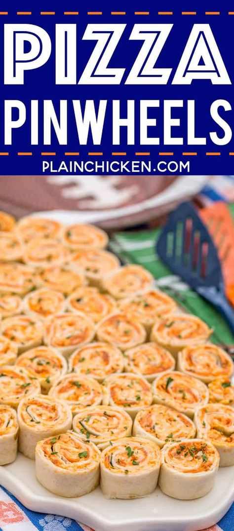 Cream Cheese Pizza, Easy Tailgate Food, Crowd Food, Football Friday, Weekend Snacks, Pizza Pinwheels, Pinwheels Recipe, Pinwheel Appetizers, Future Chef