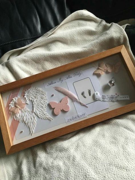 Remembering Baby, Newborn Shadow Box, Baby Loss Memorial Gift, Angel Baby Quotes, Angel Baby Art, Angel Baby Gifts, Baby Remembrance, Baby Shadow Box, Infant Loss Memorial