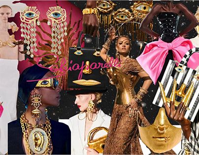 Graphic Design Collage, Collage Fashion, Design Collage, Elsa Schiaparelli, Mood Boards, Givenchy, Adobe Photoshop, Adobe Illustrator, Illustrator