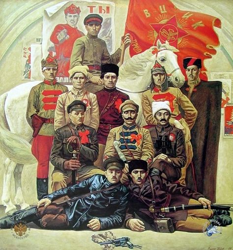 Soviet Painting, Revolutionary Art, Russian Revolution 1917, Bolshevik Revolution, Russian Revolution, Propaganda Art, Socialist Realism, Military Artwork, Soviet Art