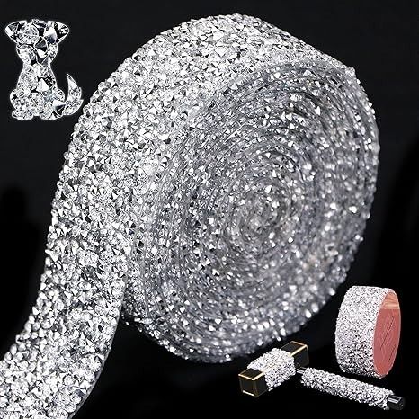 Amazon.com: Locacrystal Bling Crystal Rhinestone Ribbon Self-adhesive iron on Resin Diamond Ribbon Wrap Roll DIY Bling Stickers for wedding Clothing Cars Crafts Dress Decoration（Silver,1.18inch x 3yard） : Arts, Crafts & Sewing Stickers For Wedding, Wedding Cake Ribbon, Diy Bling, Rhinestone Ribbon, Diamond Ribbon, Resin Diamond, Dress Decoration, Rhinestone Crafts, Rhinestone Sticker