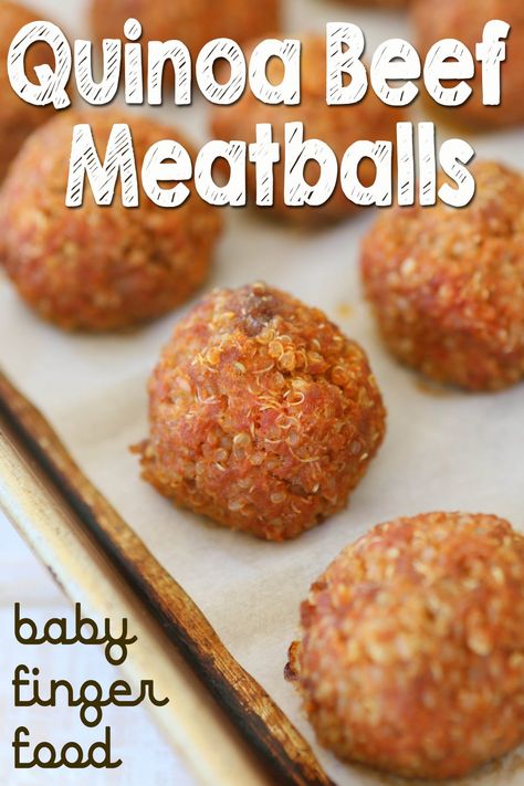 160 fan bake 30 min Quinoa Meatballs, Fingerfood Baby, Weaning Foods, Easy Family Dinner, Baby Led Weaning Recipes, Weaning Recipes, Beef Meatballs, Baby Finger Foods, Baby Finger