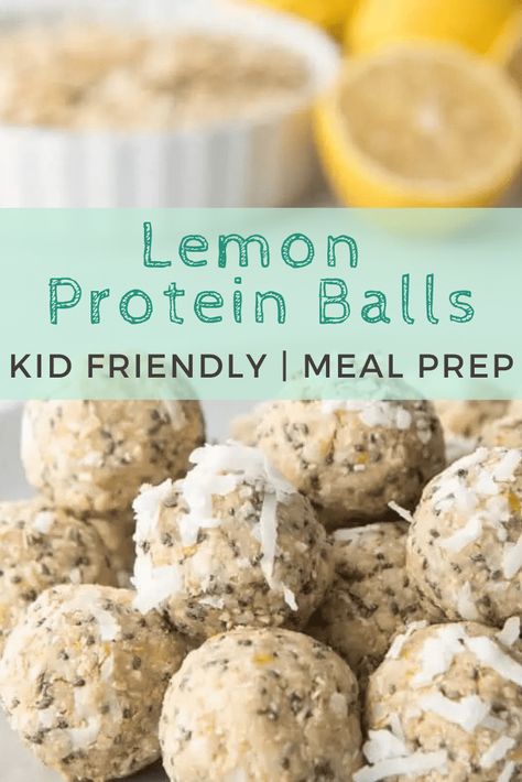 These lemon protein balls are quick, easy, and great on the go snacks! #kidfriendlysnacks #lemonproteinballs Lemon Balls Recipe, Lemon Protein Balls, Chia Seed Nutrition, Coconut Protein Balls, Lemon Protein, Energy Bite, Protein Packed Smoothies, Oatmeal Bites, Energy Bars Recipe