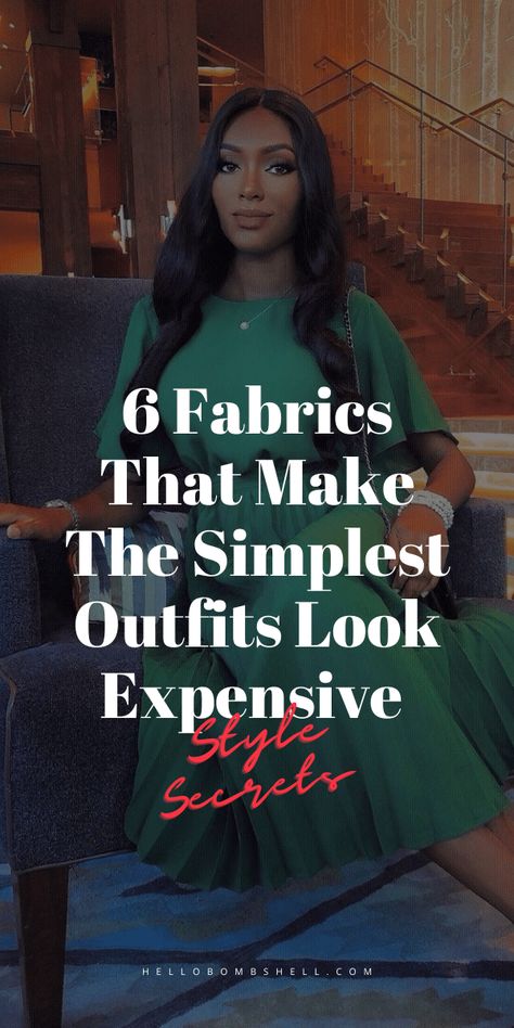 Fabric is perhaps the most important component when assessing the quality of clothing. Yet, if you're like most consumers, you probably have a hard time identifying true quality vs. crap. By mastering the basics of discerning high quality from low-quality fabric, you can shop with confidence, select exceptional wardrobe pieces, and never be fooled into buying crap clothes again. Fashion Business Plan, Improve Appearance, Femininity Tips, Styling Hacks, How To Look Expensive, Dress Better, Color Combinations For Clothes, Sewing 101, Wardrobe Pieces