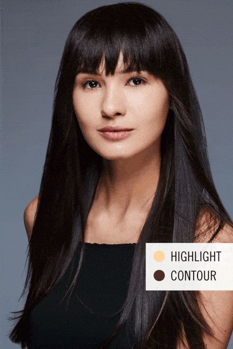 image Hair Lengths For Face Shape, Wide Cheekbones, Contour For Round Face, Glasses For Round Faces, Face Shapes Guide, Beauty Plan, How To Contour, Face Piercings, Makeup Tutorial For Beginners