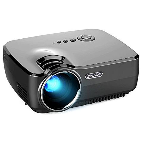 [$69.99 Save 22%] #LightningDeal 80% claimed: Projector Hausbell Mini Projector Portable Video LED Projector HD for Outdoor Indoor Movie/Home Cinema Theater/Game (Black) Projector Portable, Theatre Games, Video Led, Pico Projector, Phone Projector, Cinema Theater, Movie Home, Cinema Projector, Best Projector