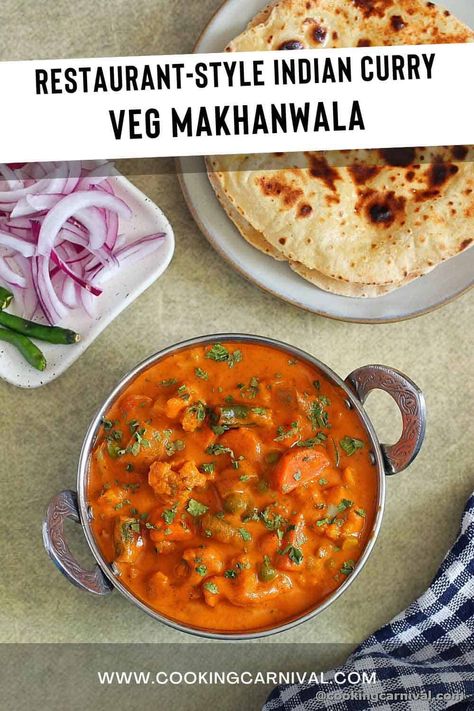 Are you looking to add some festive flair to your dinner table this festive season? Consider trying out our creamy, rich, and delicious Veg Makhanwala recipe. This dish is a burst of flavors and filled with various vegetables, all cooked in a delectable creamy tomato and onion-based gravy. It’s a dish that’s sure to make any occasion feel special. It is best enjoyed hot with tandoori rotis, naan, parathas, chapatis, steamed rice, saffron rice, or jeera rice. Veg Makhanwala Recipe, Ginger Green Beans, Tandoori Roti, Paneer Dishes, Vegetarian Instant Pot, Saffron Rice, Jeera Rice, Sauteed Veggies, Vegetarian Snacks