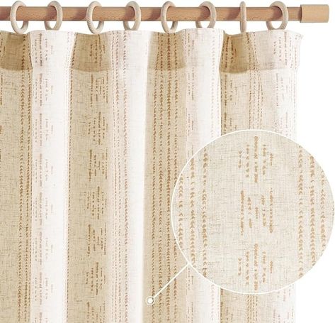 Amazon.com: jinchan Boho Curtains Linen Curtains for Living Room Farmhouse Beige Curtains 96 Inch Length for Bedroom Semi Sheer Drapes Geometric Striped Printed Mudcloth Light Filtering Grommet Curtains 2 Panels : Home & Kitchen Boho Curtains Living Room, Fall Curtains, Taupe Curtains, Curtains Linen, Neutral Curtains, Classic Curtains, Window Curtains Living Room, Living Room Farmhouse, Beige Curtains