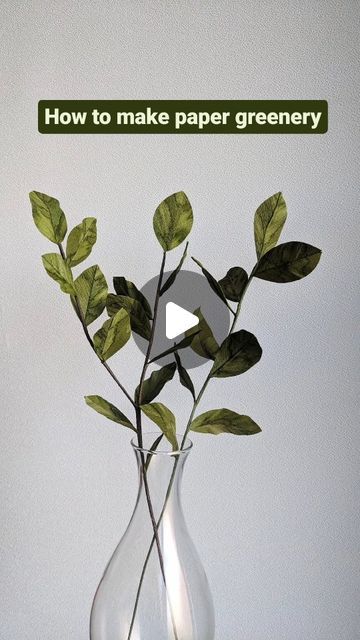 Paper Leaves Diy Tutorials, Paper Eucalyptus Diy, Crepe Paper Greenery Diy, Realistic Paper Leaves, Paper Fern Diy, Crepe Paper Eucalyptus, Crepe Paper Bouquet, Paper Greenery, Paper Botanicals