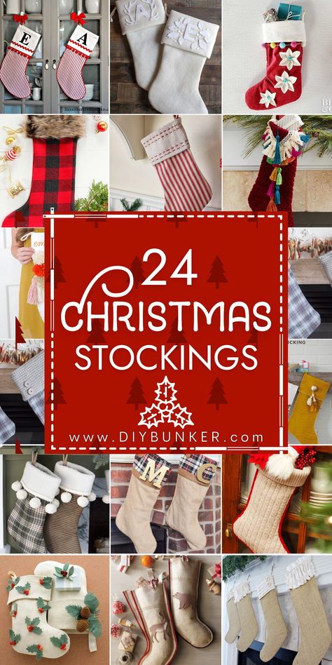 Christmas is a time for family. So why not make this year one of the best by getting together and making some fun DIY stocking ideas with your loved ones? Here are 24 creative ways you can decorate those stockings without breaking too much of a sweat. We hope they will be as inspiring as we found them! Enjoy! :-) Decorate Christmas Stockings Ideas, How To Decorate Stockings For Christmas, Christmas Stocking Decorating Ideas, Stocking Decorating Ideas, Stocking Decorating, Diy Christmas Stocking Pattern, Christmas Stocking Images, Stocking Diy, Christmas Stocking Pattern Free