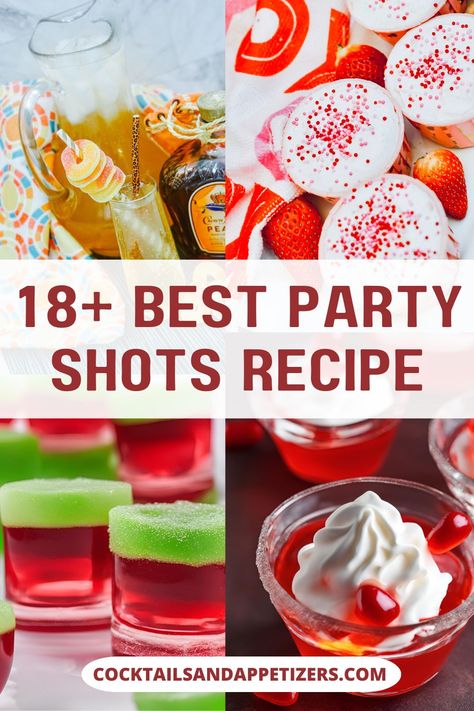 Fun and easy party shot recipes! Summer shots, holiday Christmas shots, Birthday shots and more. If you're looking for shot recipe ideas with an awesome aesthetic, find vodka shot recipes, rumchata shots, fireball shot recipes and lots more. Great adult party shot recipes for bachelor parties, bachelorette parties, or anytime you're wanting easy shot recipes! Easy Jello Shots and easy pudding shots recipes. Charcuterie Shots, Alcohol Shot Recipes, Birthday Shots Recipes, Shot Cuterie Board, Shotcuterie Party, Easy Pudding Shots, Pudding Shots Recipes, Vodka Shot Recipes, Shooters Alcohol Recipes