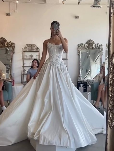 wedding dress Off Shoulder Wedding Dresses, Italy Wedding Dress, Off Shoulder Wedding Dress, Fairy Tale Wedding Dress, Pretty Wedding Dresses, Dream Wedding Ideas Dresses, Wedding Mood, Dreamy Wedding, Wedding Dress Inspiration