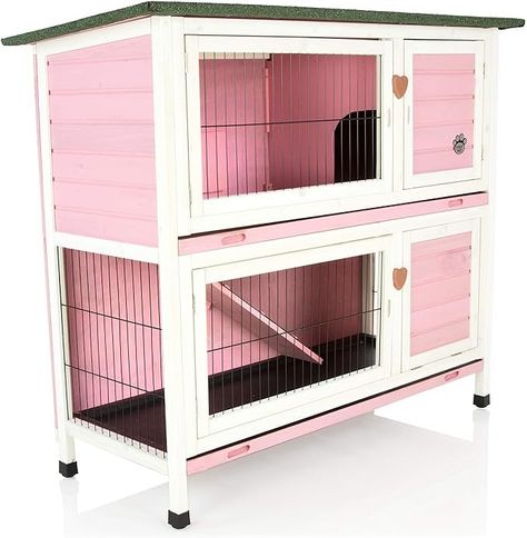 Cozy Pet Rabbit Hutch/Hide/Run Guinea Pig House Ferret Cage Rabbit Hutches in Pink RH04P. (We do not ship to the Channel Islands.) : Amazon.co.uk: Pet Supplies Bunny Cage, Tiny Farm, Ferret Cage, Bunny Hutch, Guinea Pig House, Bunny Room, Indoor Rabbit, Pig House, Bunny Cages