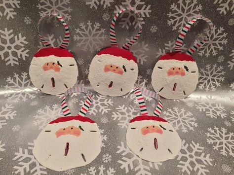 1000+ ideas about Sand Dollars on Pinterest | Sand Dollar Crafts ... Sand Dollar Christmas, Painted Sand Dollars, Sand Dollar Craft, Sand Dollar Art, Sand Dollar Ornament, Seashell Christmas Ornaments, Painted Santa, Beachy Christmas, Diy Ornament