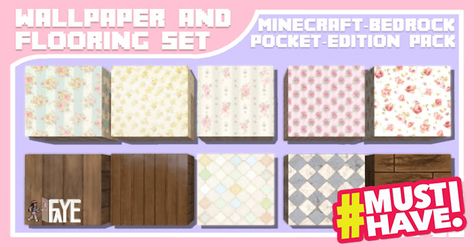 The FAYE Wallpaper & Flooring Set Addon (1.20, 1.19) – MCPE/Bedrock Wallpaper Flooring, Minecraft Texture Pack, Minecraft Addons, Mc Mods, Minecraft Seed, Bangunan Minecraft, Cute Minecraft Houses, Minecraft Wallpaper, Minecraft Decorations