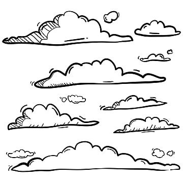 Heaven Doodle, How To Draw Clouds With Pencil, Cloud Drawing Simple, How To Draw Sky, Storm Drawing, Cloud Sketch, Indra Jatra, Heaven Illustration, Drawn Clouds