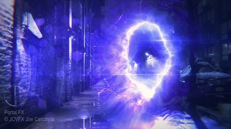 Portal Effect Experiment, Joe Canchola on ArtStation at https://www.artstation.com/artwork/v12EQa Portal Creation Superpower, Magic Portal Aesthetic, Portal Aesthetic, Purple Portal, Portals Aesthetic, Hellboy Movie, Magic Portal, Ice Magic, Portal Art