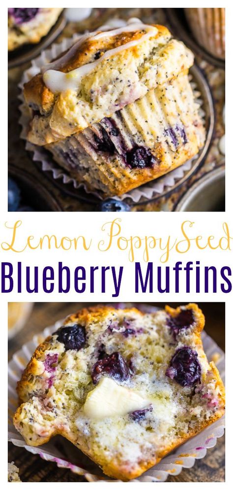 Strawberry Lemon Muffins, Muffins With Blueberries, Poppy Seed Recipes, Poppy Seed Muffin Recipe, Lemon Poppy Seed Muffins Recipe, Lemon Poppy Seed Muffins, Baker By Nature, Seed Muffins, Poppy Seed Muffins