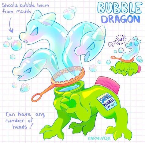 Slime Ball Drawing, Cute Monsters Drawings Character Design, Food Animals Art, Carnivox Art, Cute Creatures Art, Cute Creature Concept Art, Dragon Art Cute, Custom Species, Bubble Dragon